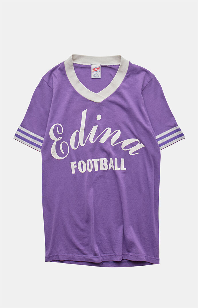 PS VINTAGE 2000s Edina Football V-neck Graphic T-Shirt