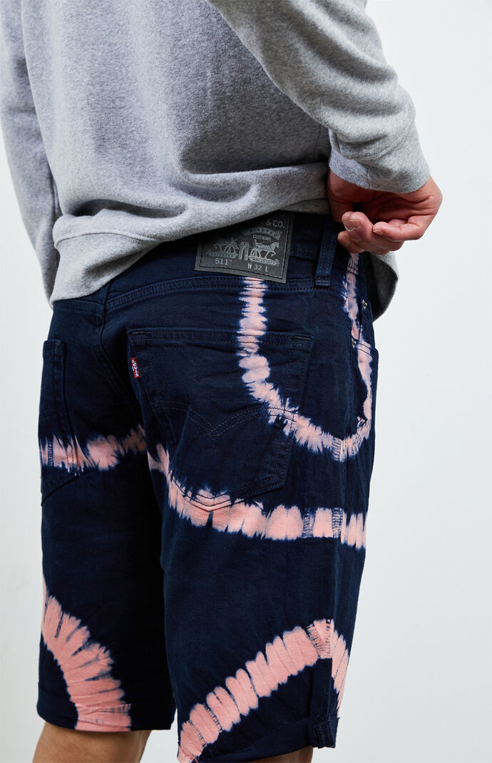 511 Tie-Dyed Cut-Off Denim Shorts