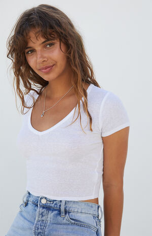 Flecked V-Neck T-Shirt image number 1