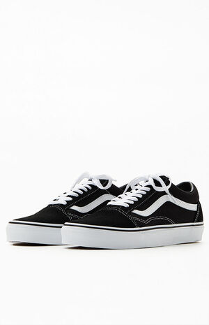 labyrint barm trojansk hest Vans Canvas Old Skool Black & White Shoes | PacSun