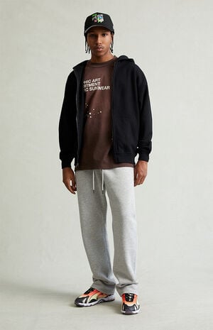 Gray Straight Leg Sweatpants image number 1