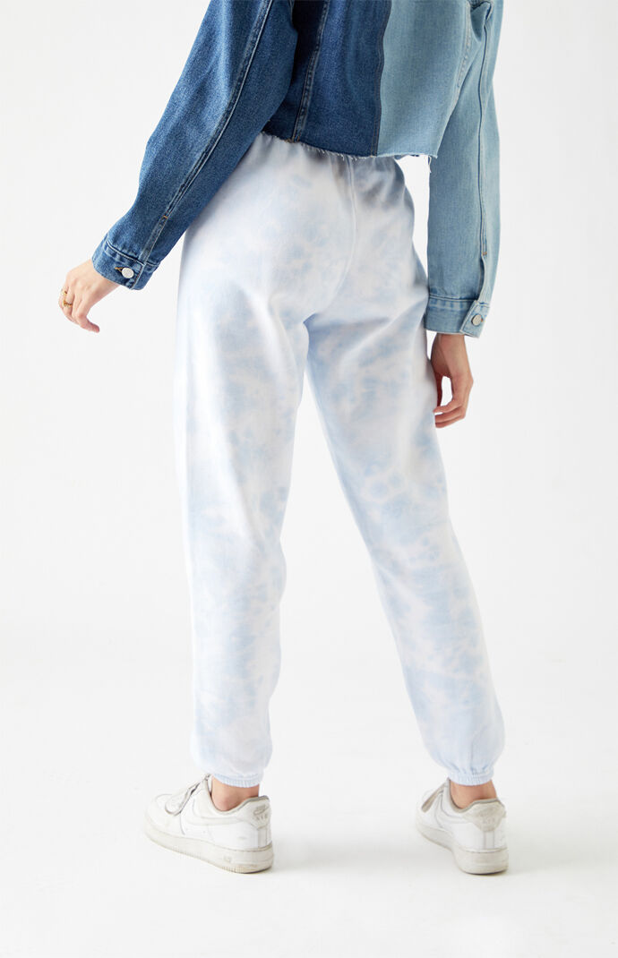 Blue tie dye sweatpants pacsun deals
