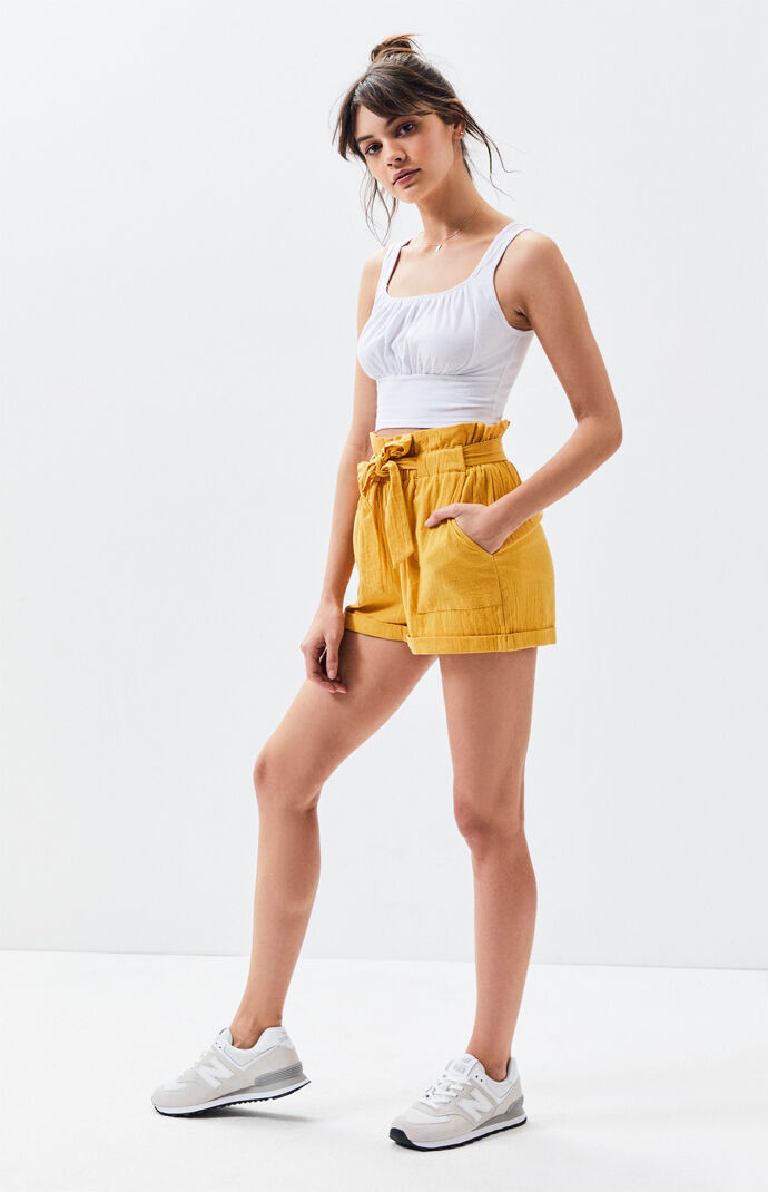 Rose Gathered Tank Top