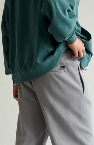 Light Gray Fleece Extreme Baggy Sweatpants image number 4