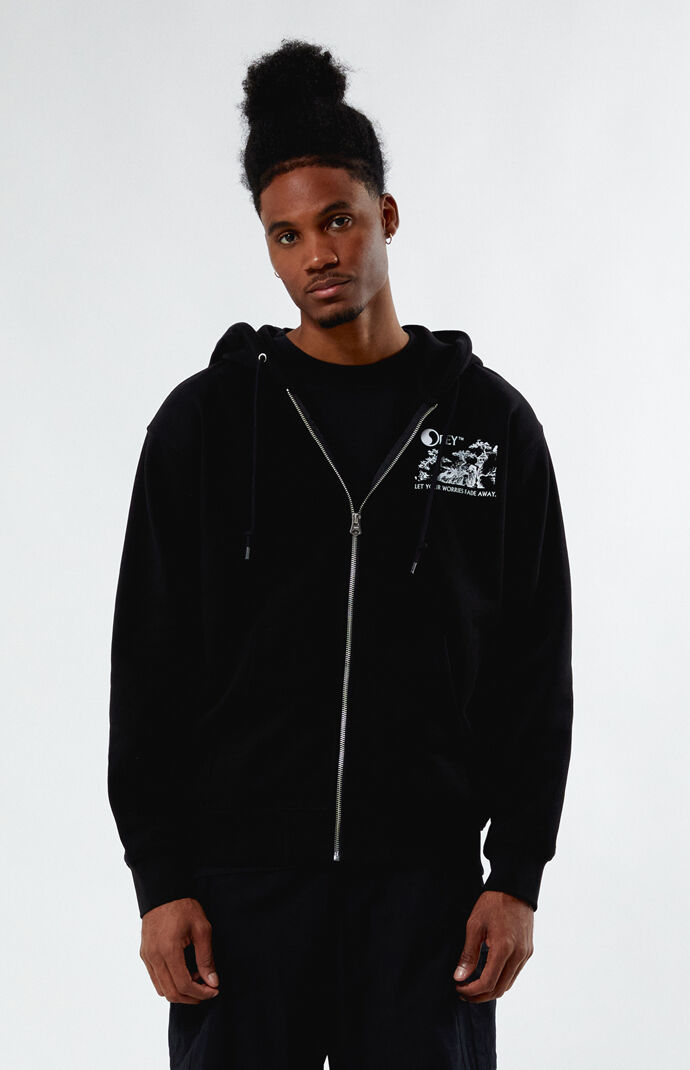 Obey Let Your Worries Fade Away Heavyweight Zip Hoodie PacSun