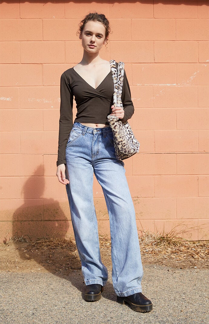 John Galt Amara Surplice Long Sleeve Top