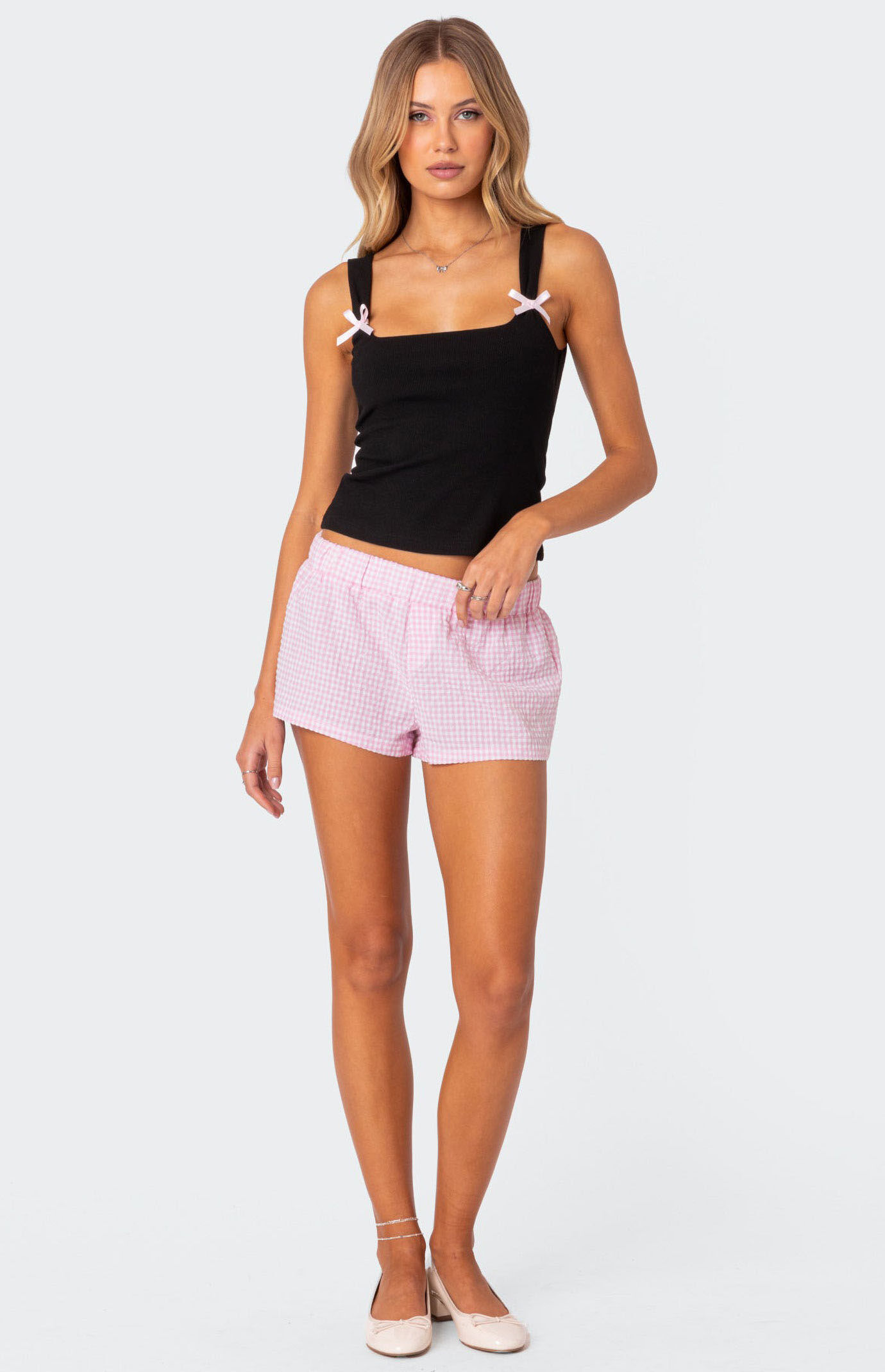 Her lip to - herlipto Back Ribbon Random Ribbed topの通販 by