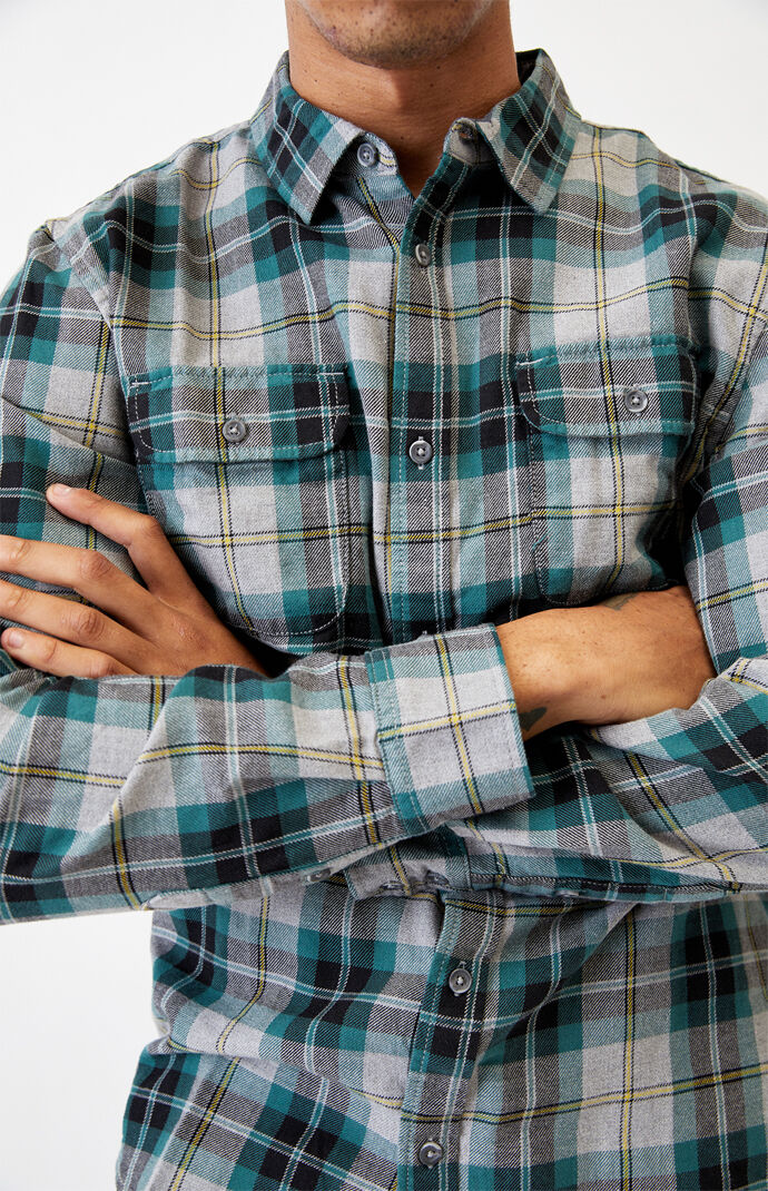 Heather Grey Sycamore Plaid Flannel Shirt