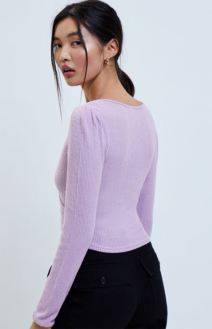 Surplice Long Sleeve Top