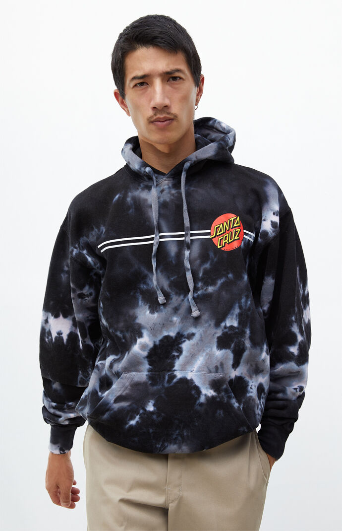 Santa cruz shroom dot black spider dye hoodie online