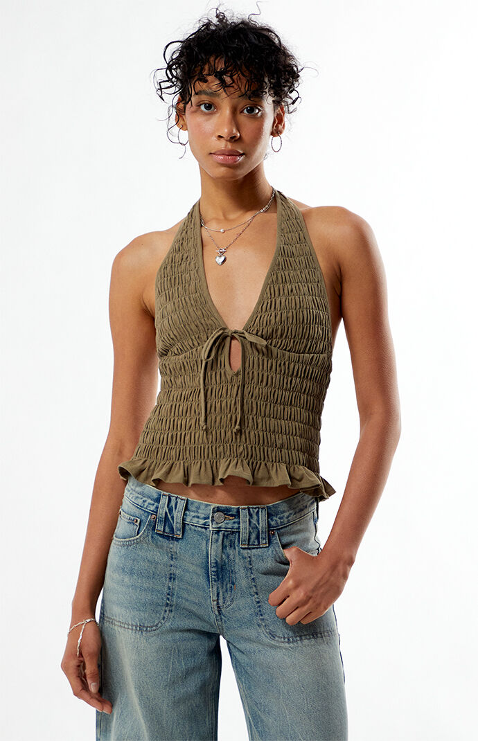 Your Favorite Liz Smocked Halter Top | PacSun