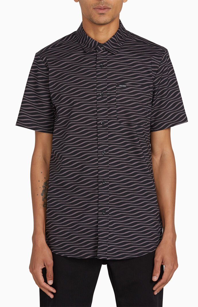 Levstone Vibes Short Sleeve Button Up Shirt