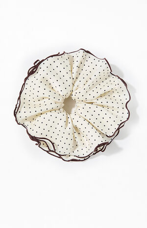 Polka Dot Ruffle Hair Scrunchie image number 1