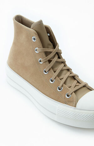 Khaki Chuck Taylor All Star Cozy Lift High Top Sneakers image number 6