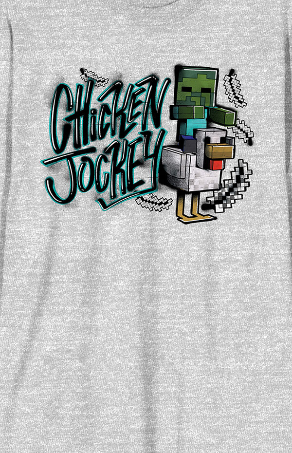 Minecraft Chicken Jockey Long Sleeve T-Shirt