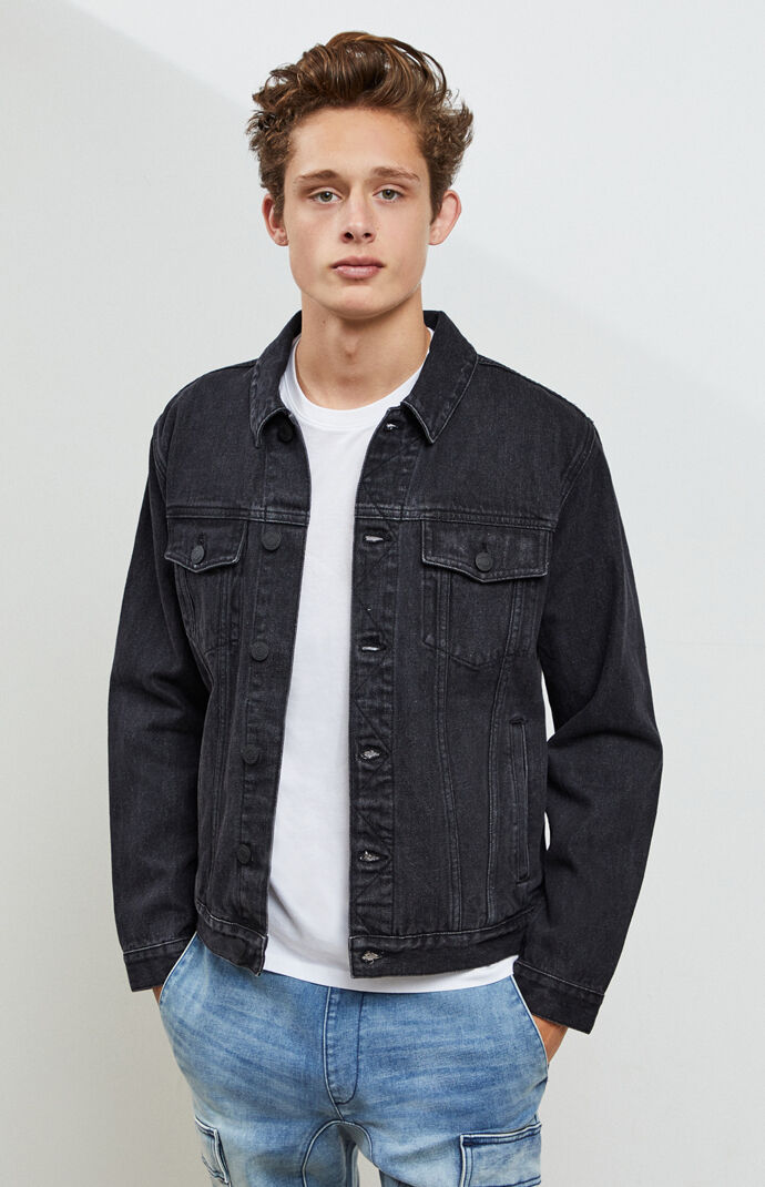 pacsun black jean jacket