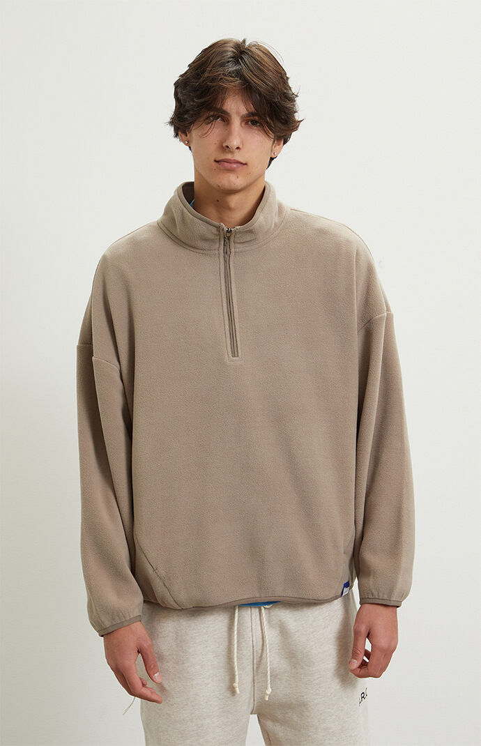 YOKE Wool Fleece Half Zip Pullover Black | HAVEN