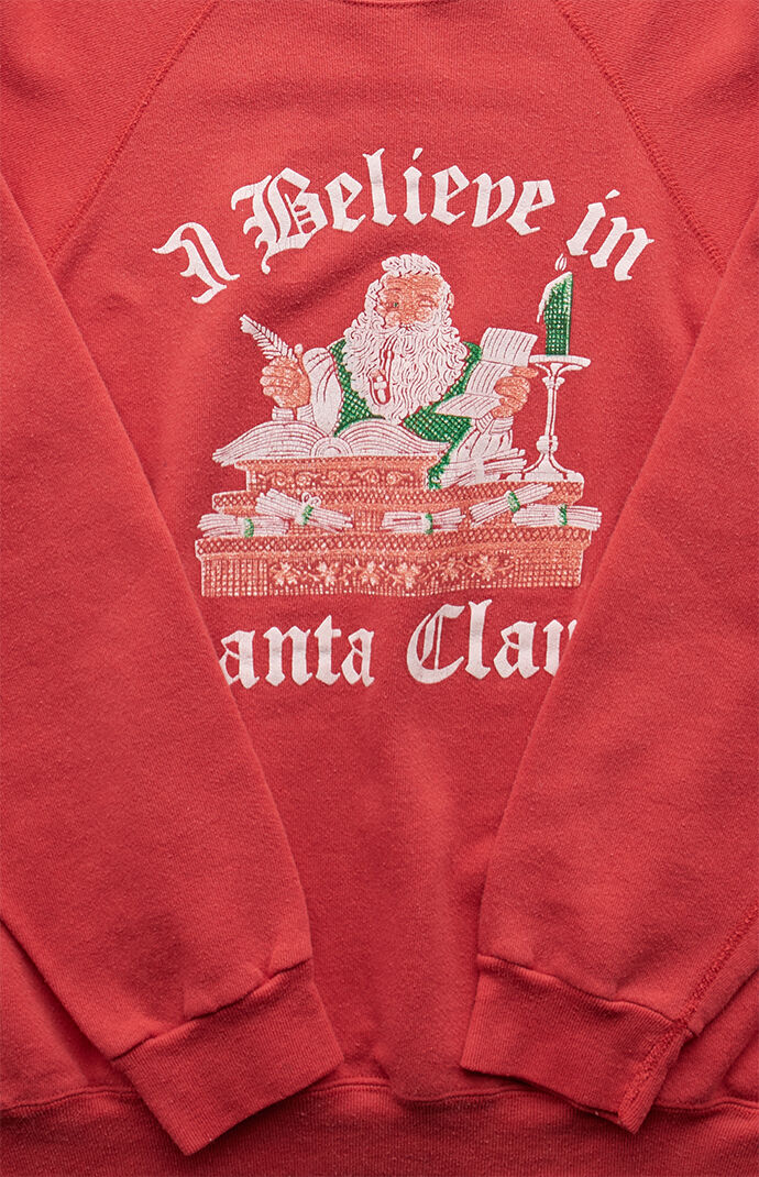 PS VINTAGE '90s I Believe in Santa Claus Crew Neck Sweatshirt
