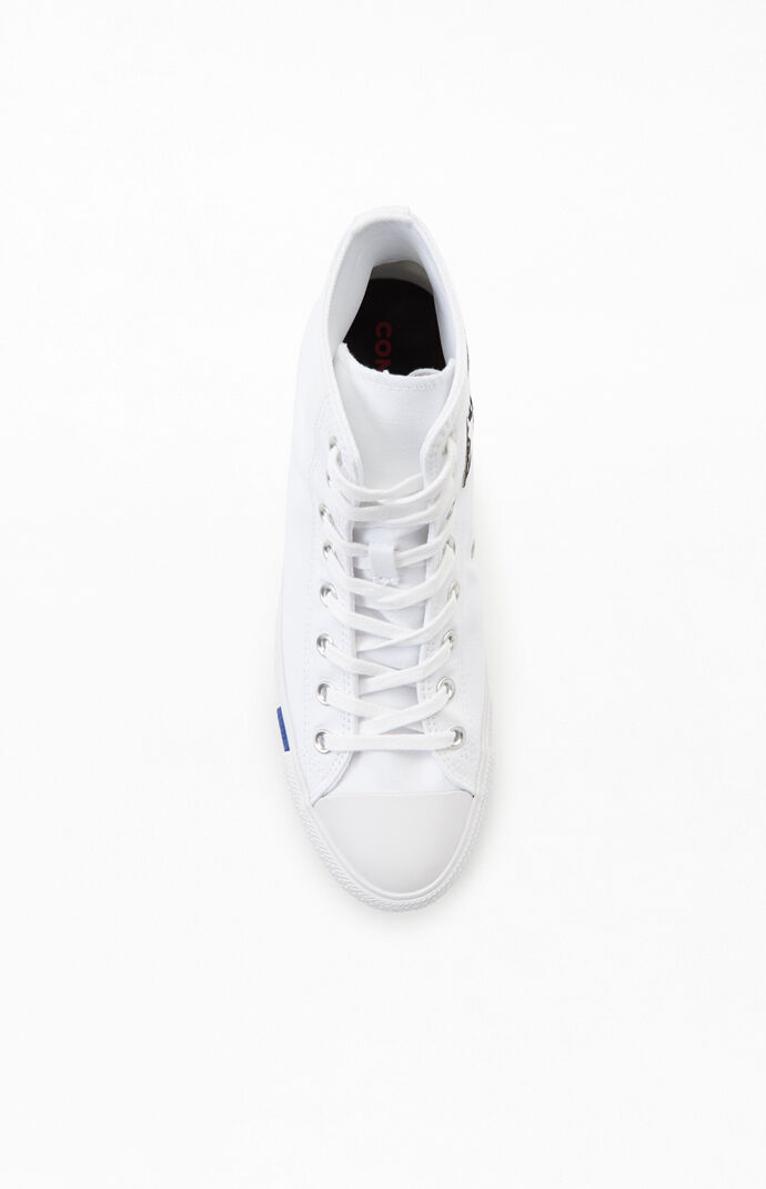 White Chuck Taylor All Star Multi Logo High Top Shoes