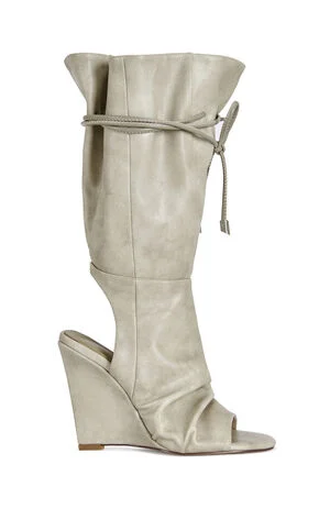 Women's Vailen Grey Slouch Wedge Sandal Booties image number 1