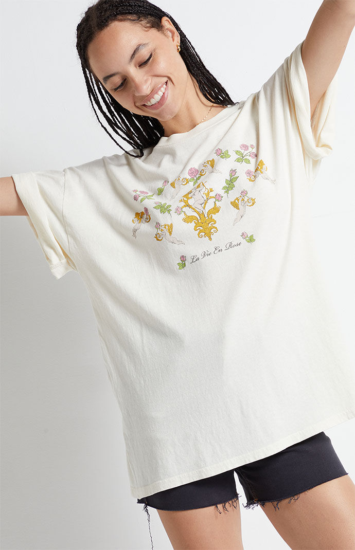 Golden Hour La Vie En Rose Oversized T Shirt PacSun
