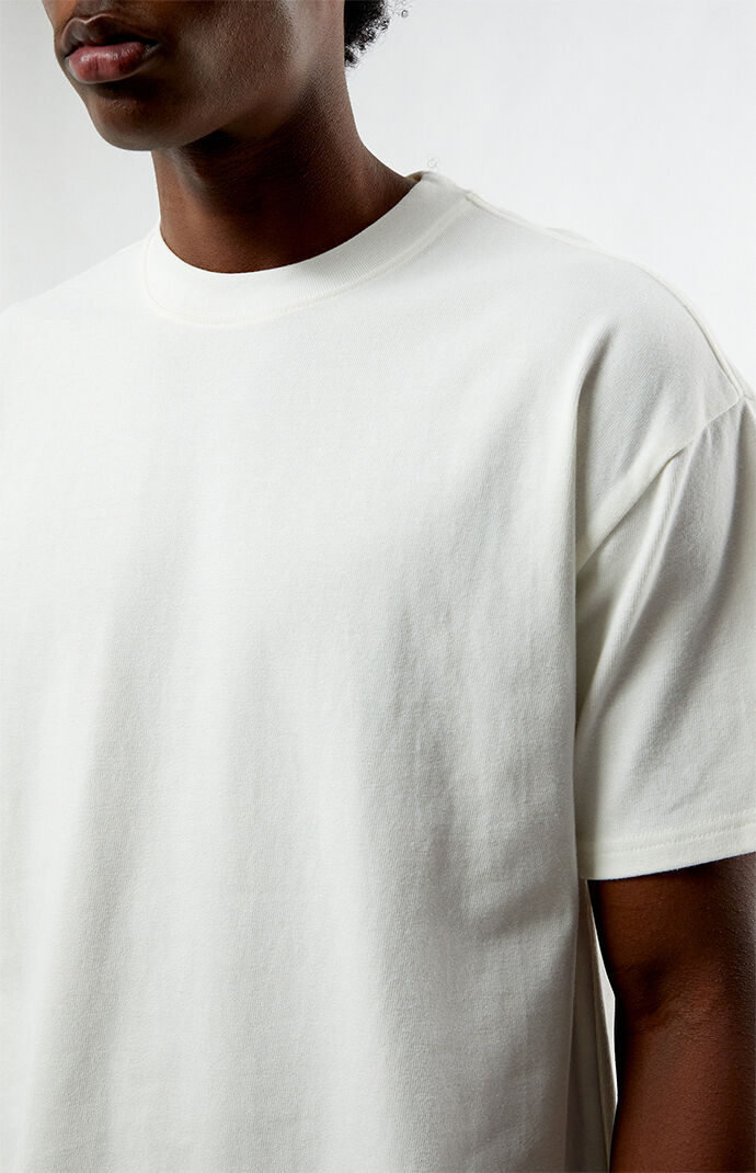 Pacsun Cream Textured T-Shirt
