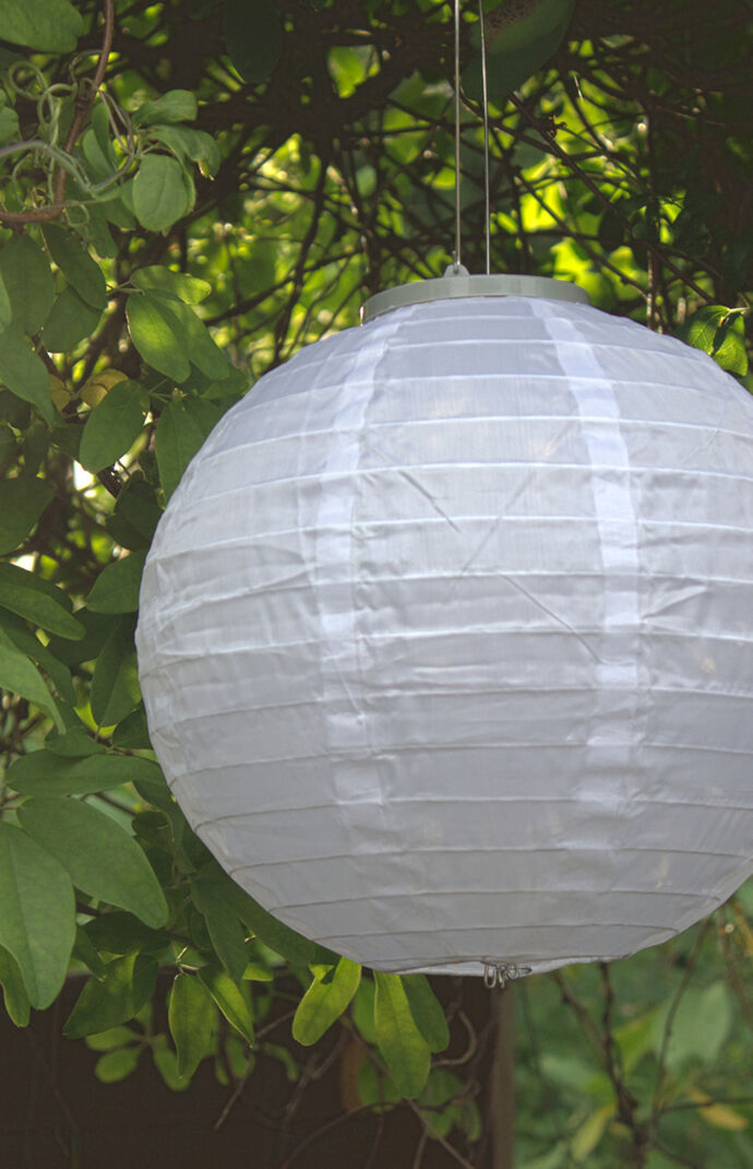 White Original 10" Round Solar Lantern