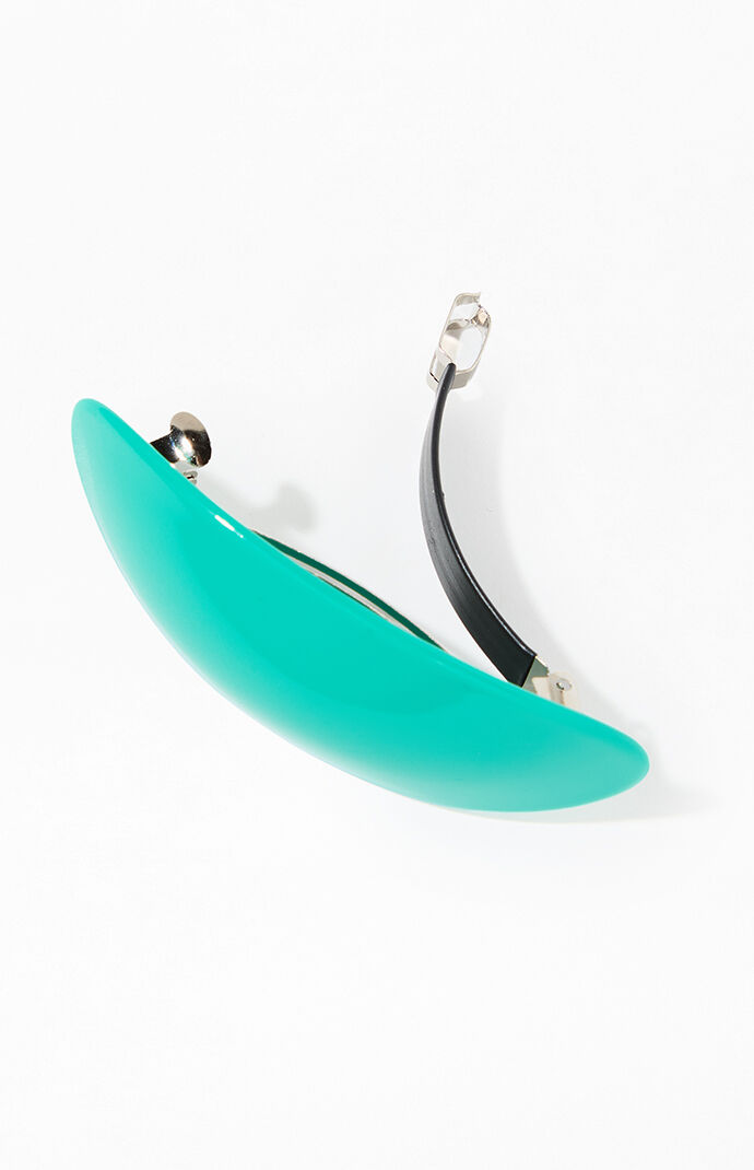 John Galt Teal Oval Hair Barrette