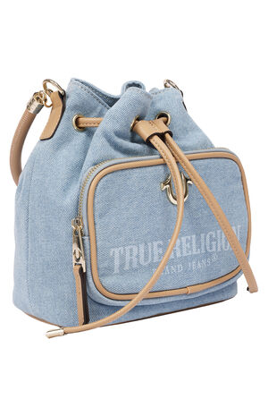 Bryce Jean & PU Bucket Bag image number 2