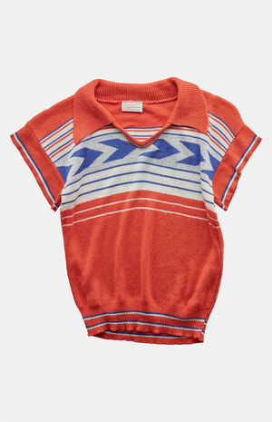 '70s Knit Polo V-Neck Baby Top image number 1