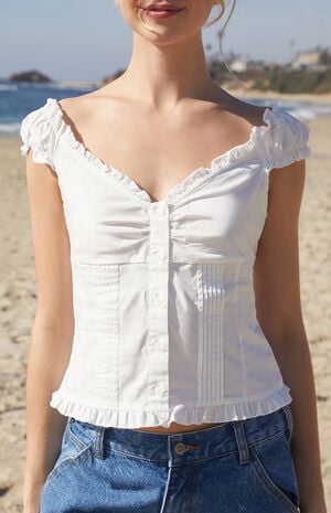 White Tianna Tank Top image number 2