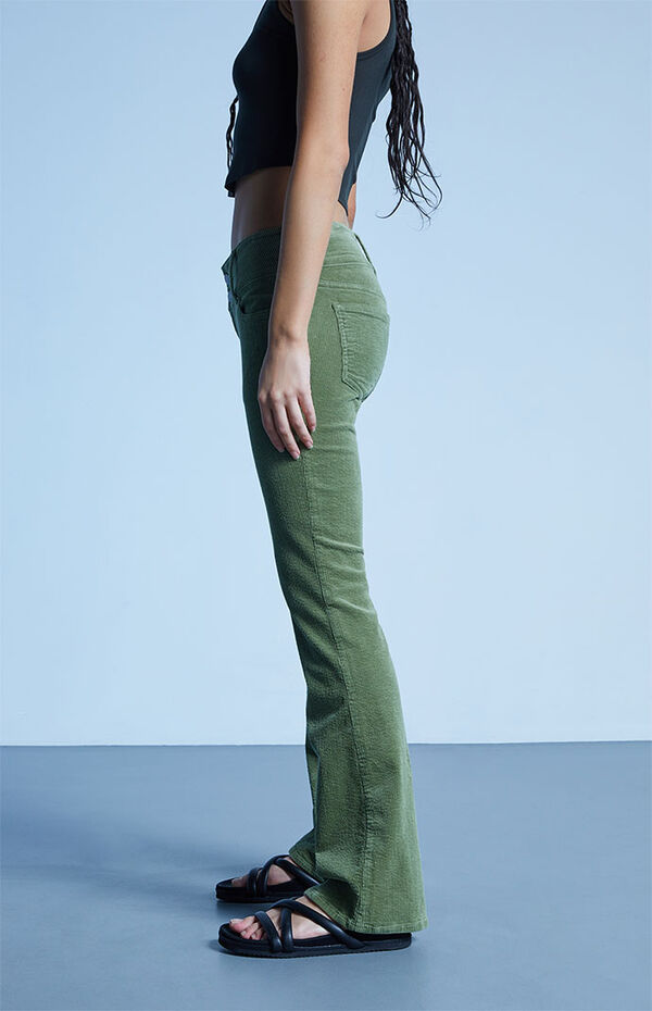 PacSun Green Corduroy Low Rise Bootcut Jeans PacSun