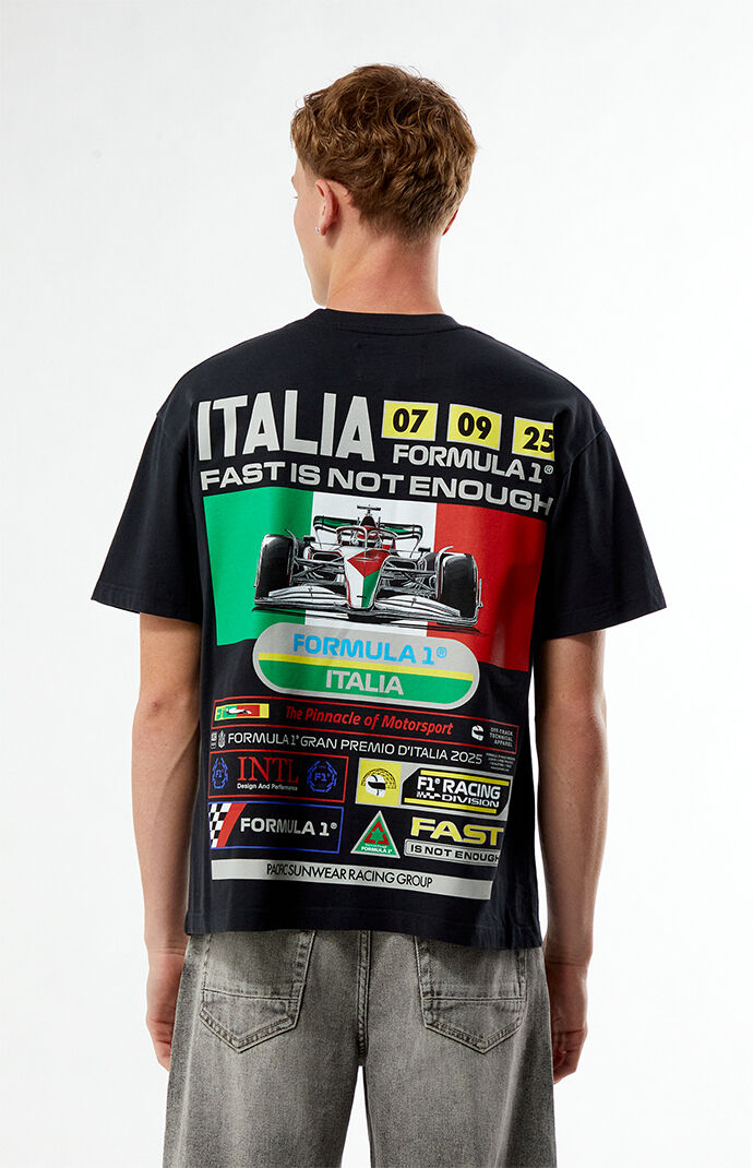 Formula 1 x Pacsun Black Monza Italy 2025 T-Shirt | Pacsun