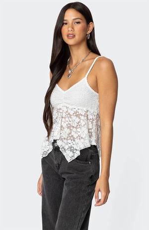 Orchid Sheer Lace Top image number 3