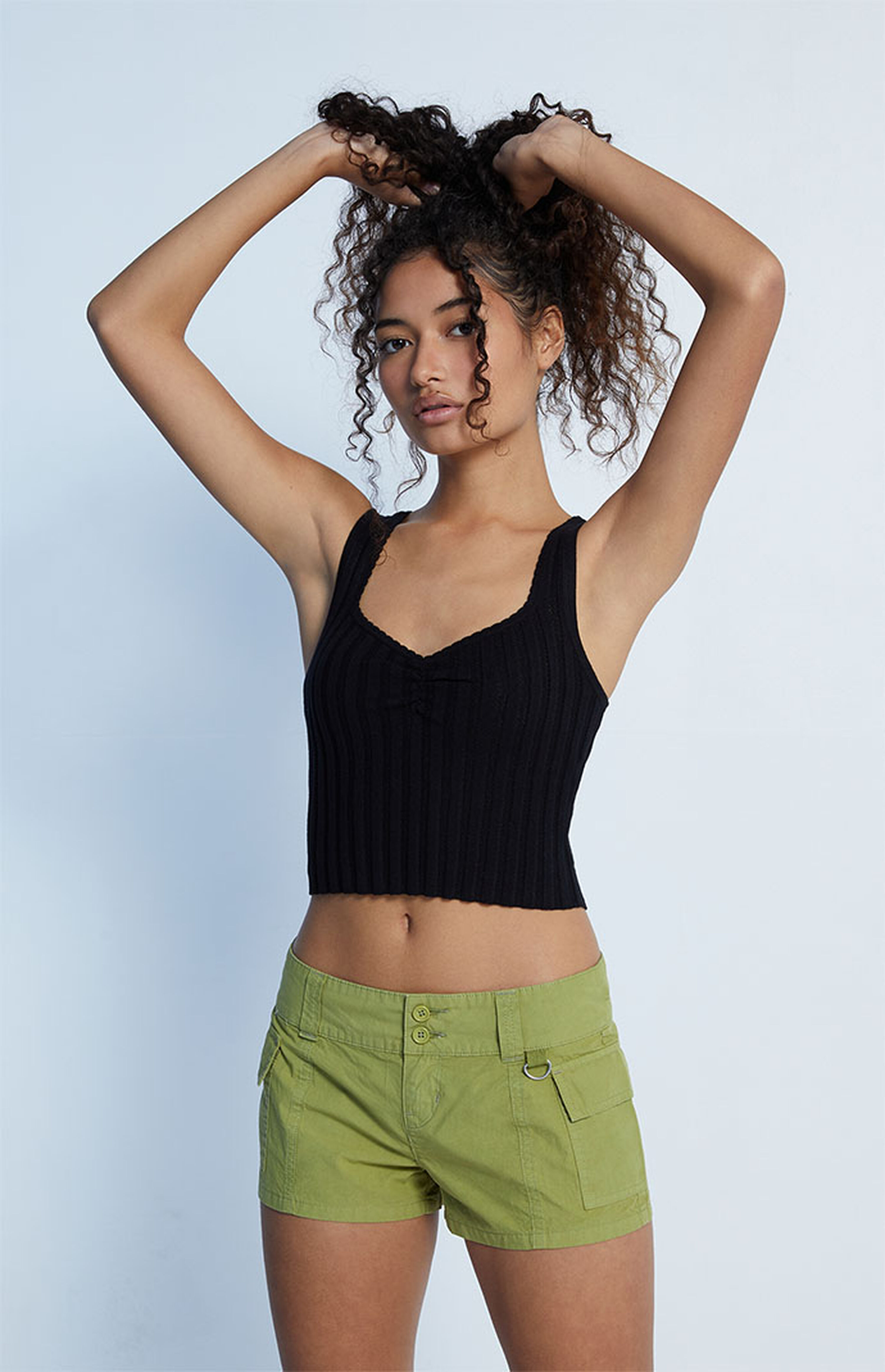 PacSun Green Low Rise Cargo Shorts PacSun