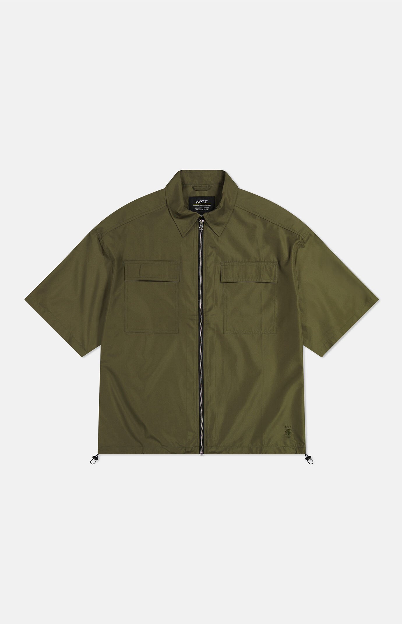 WeSC Olive Open Wind Nylon Shirt