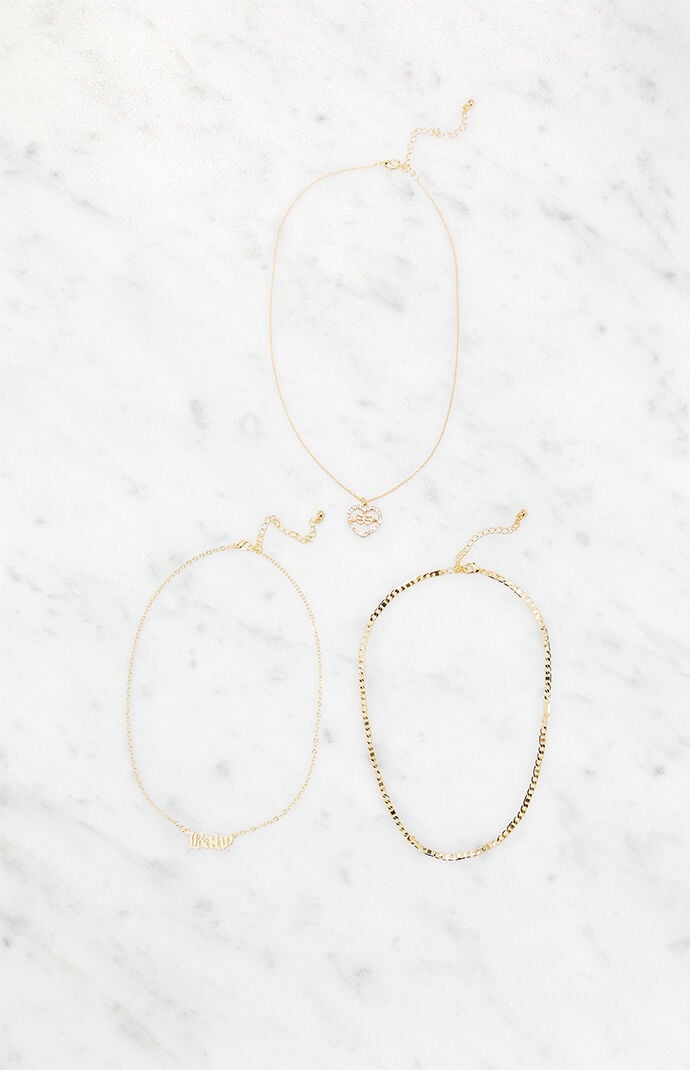 LA Hearts Baby Pendant Layered Necklace