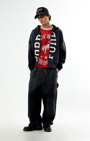 Knee Paneled Baggy Carpenter Sweatpants image number 1