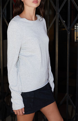 Heather Grey Stella Cotton Sweater image number 2