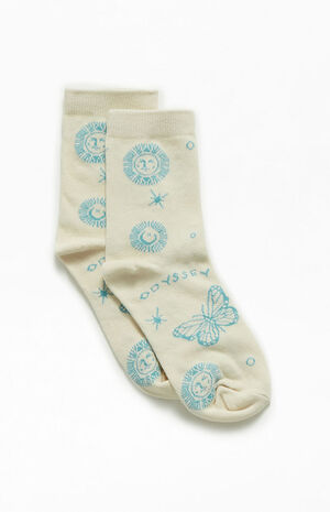 Allover Sketch Print Socks image number 2