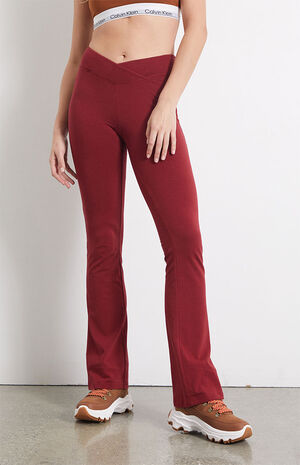 Surplice V Waist Flare Yoga Pants image number 2