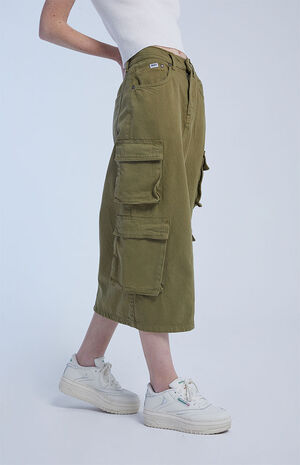Eco Khaki Combat Midi Skirt image number 3