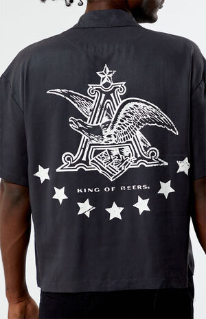 By PacSun Banner Cropped Camp Shirt image number 2