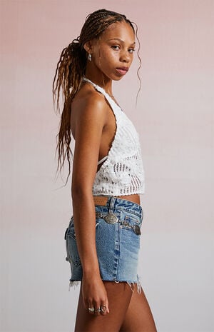 Ashtin Floral Knit Halter Top image number 3