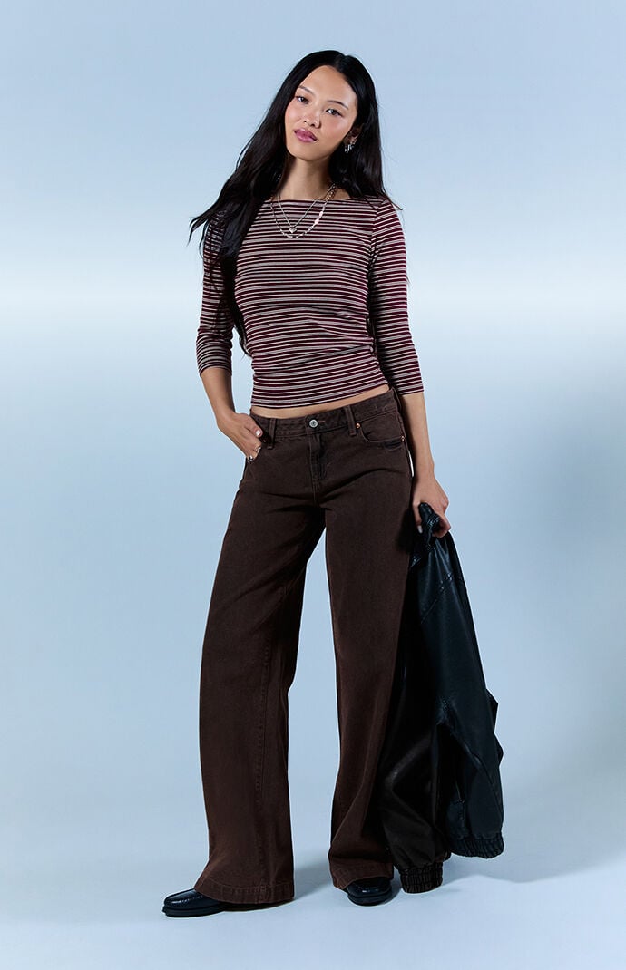 Pacsun Casey Low Rise Baggy Jeans Brown