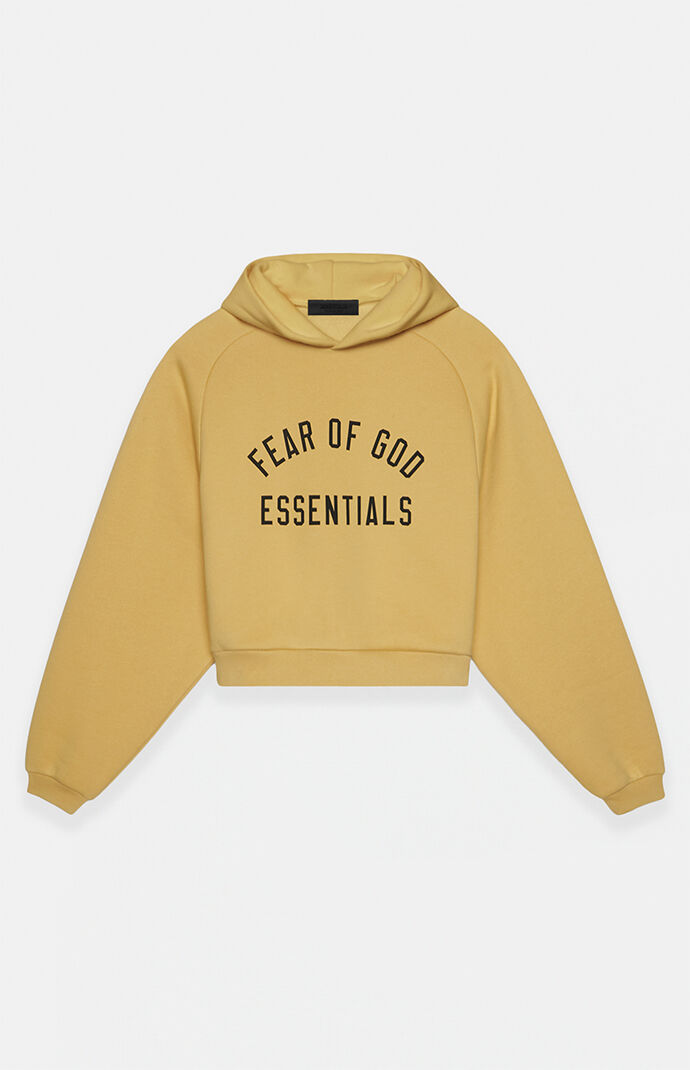 Fear of God Essentials Women's Amber Fleece Cropped Hoodie | Pacsun