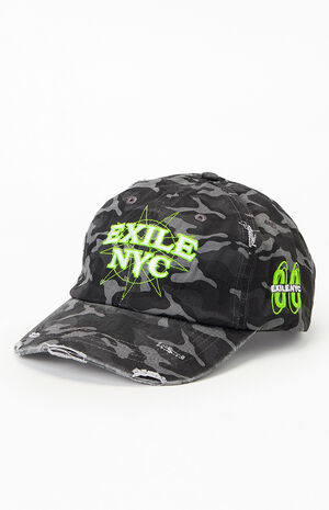 No Life Distressed Camo Dad Hat image number 5