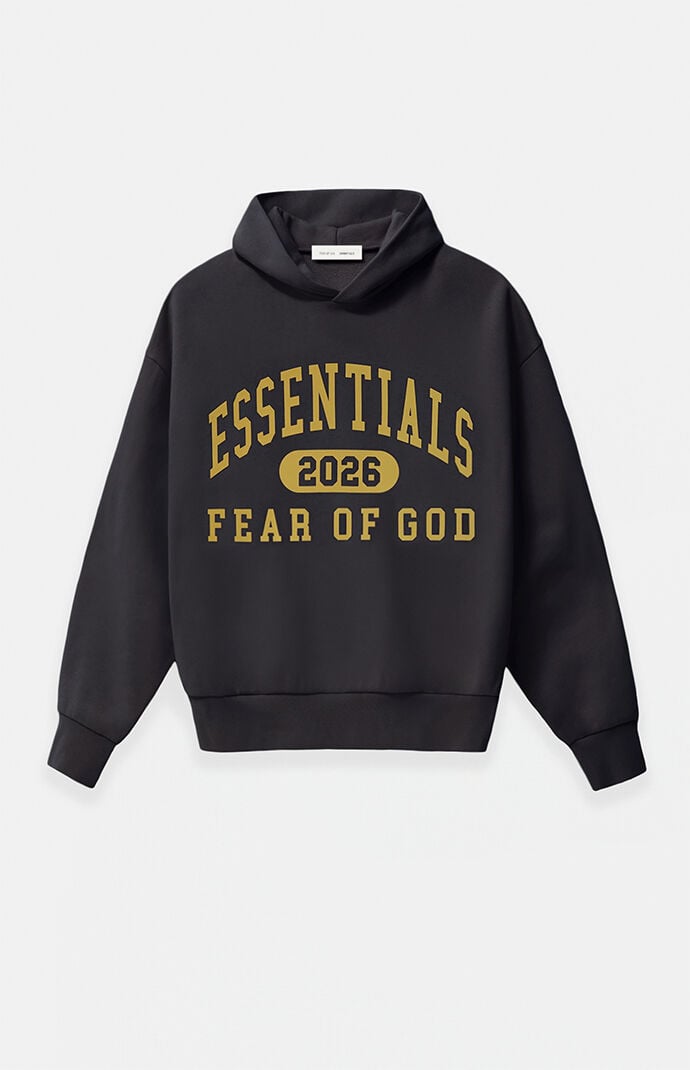 Fear of God ESSENTIALS Vintage Black Classic Fit Hoodie | PacSun