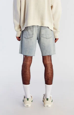 Light Indigo Cutoff Denim Shorts image number 5