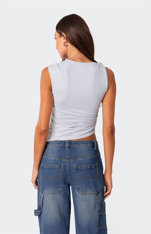 Tanya Asymmetric Gathered Top image number 4